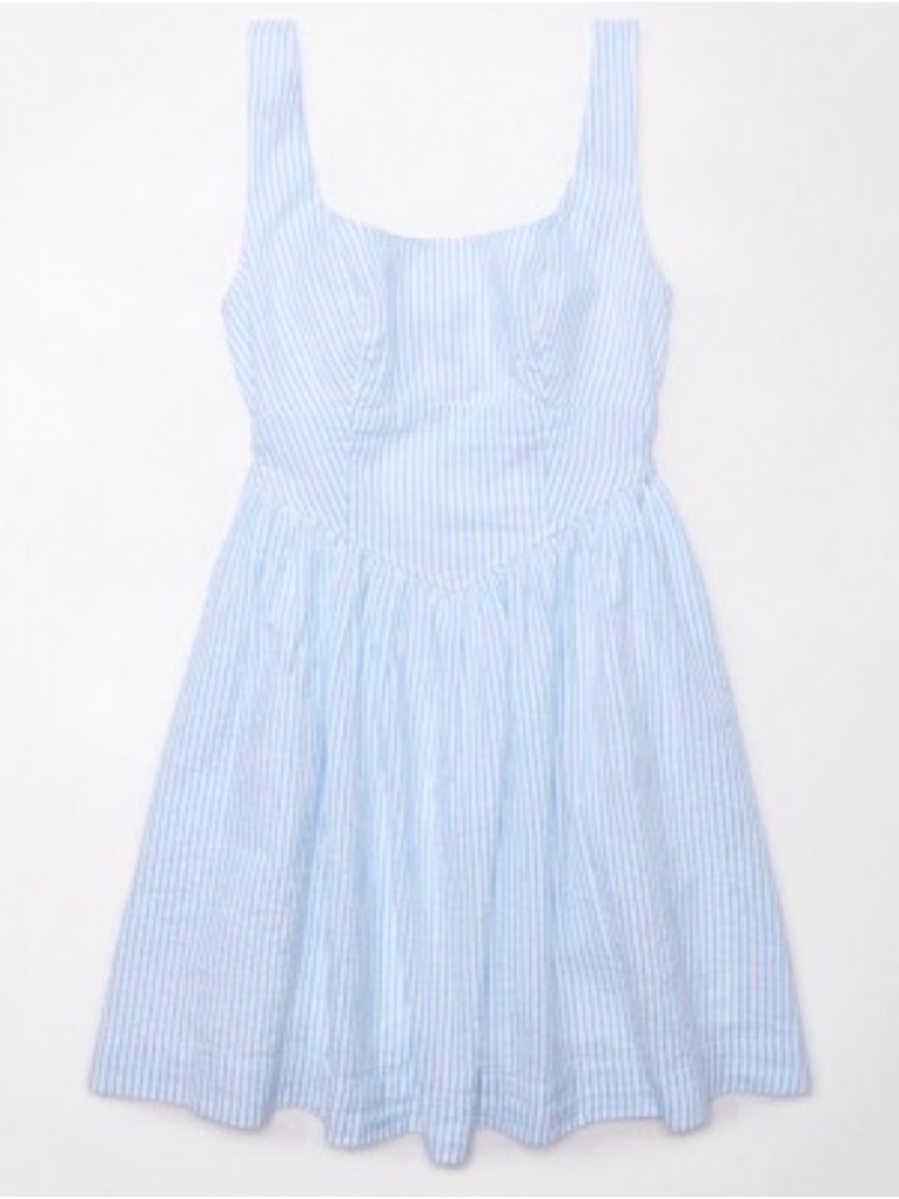 American Eagle Mini Corset Fit & Flare Striped Dress